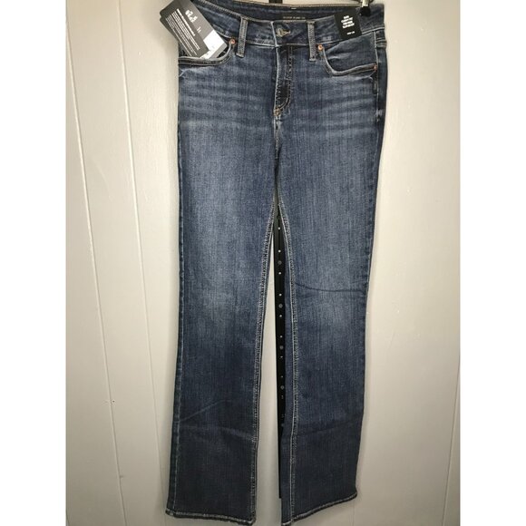 NWT Silver Jeans Suki Curvy Fit Mid Rise Slim Boot Denim Jeans Women’s Sz 29x32 - Picture 1 of 6